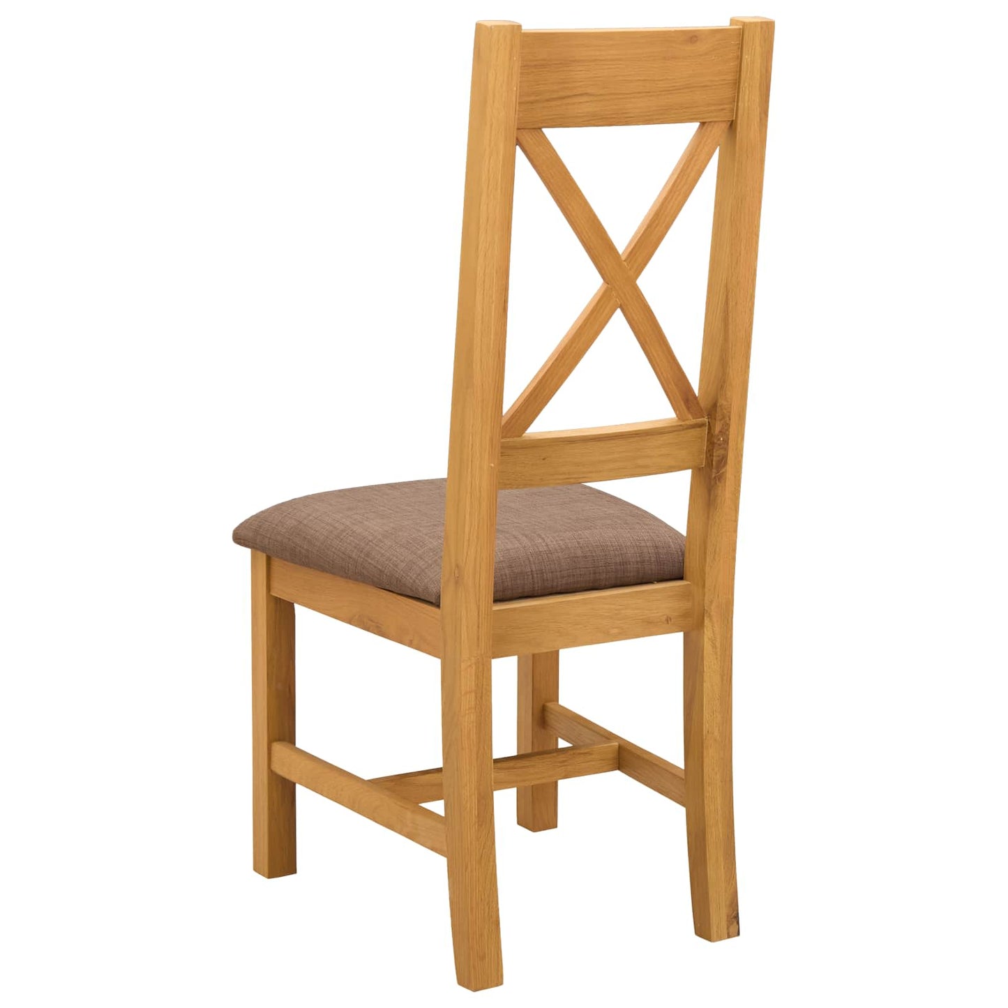 Sedia da pranzo 2 pz Legno di Quercia Massello Grigio