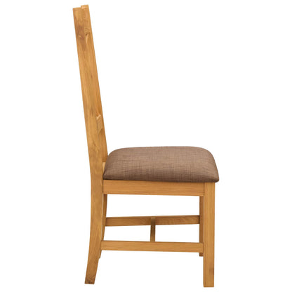 Sedia da pranzo 2 pz Legno di Quercia Massello Grigio