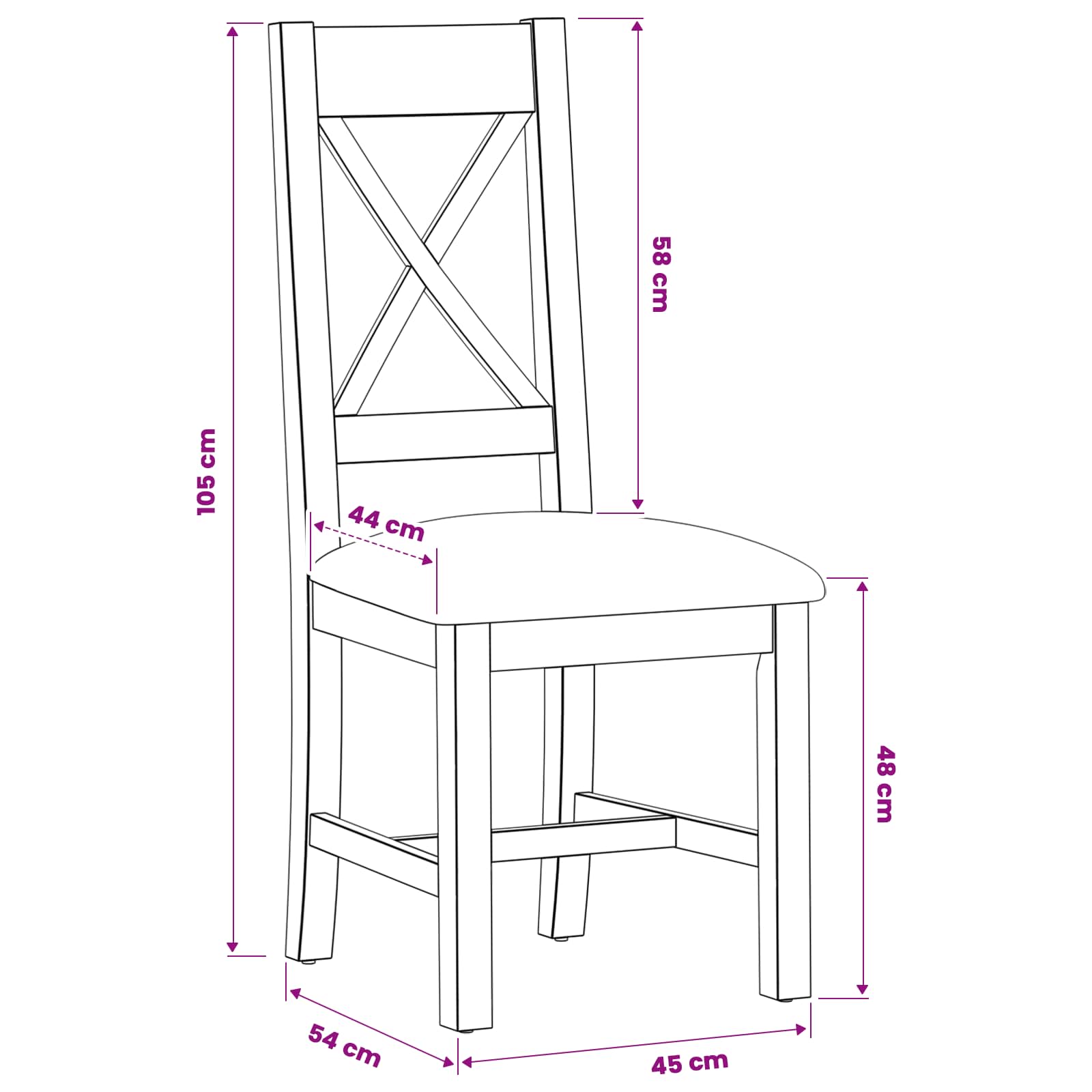 Sedia da pranzo 2 pcs Legno di Quercia Massello Nero | homemem39