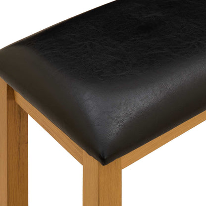 Panchina da pranzo 95 x 32 x 45 cm Legno di Quercia Massello | homemem39
