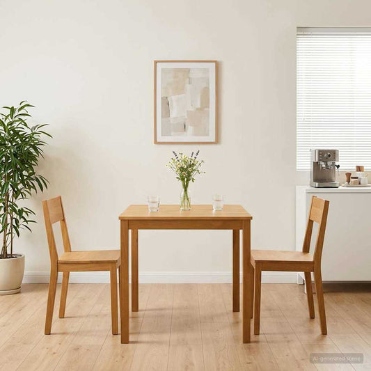 Tavolo da pranzo 75 x 75 x 75,5 cm Legno di Quercia Massello