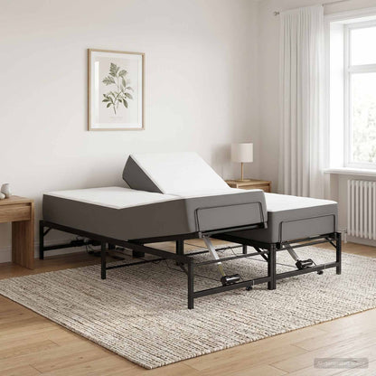 Telaio Letto Elettrico Regolabile Nero 120 x 200 cm Acciaio | homemem39