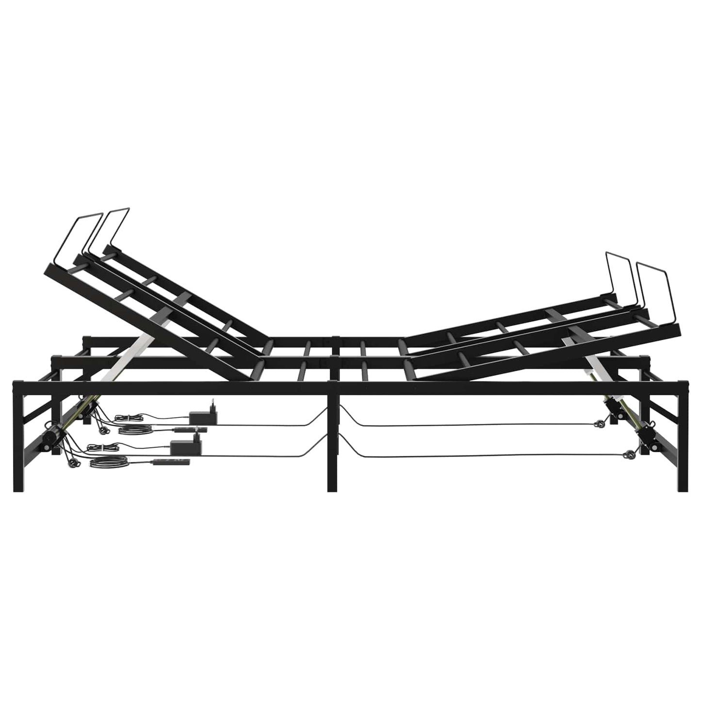 Telaio Letto Elettrico Regolabile Nero 140 x 190 cm Acciaio | homemem39