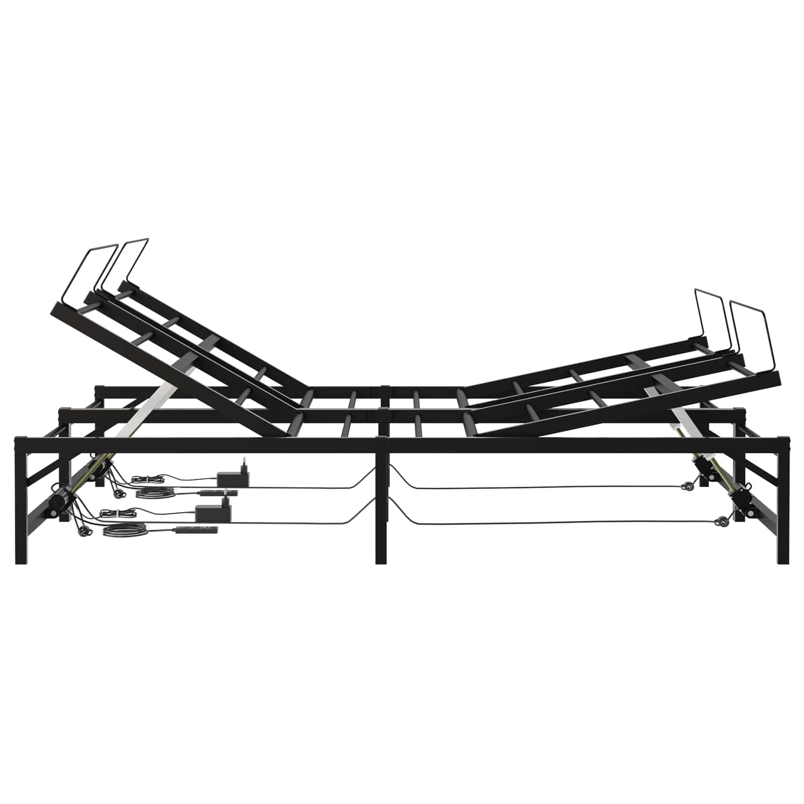 Telaio Letto Elettrico Regolabile Nero 140 x 190 cm Acciaio | homemem39