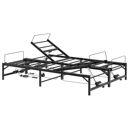 Telaio Letto Elettrico Regolabile Nero 150 x 200 cm Acciaio | homemem39