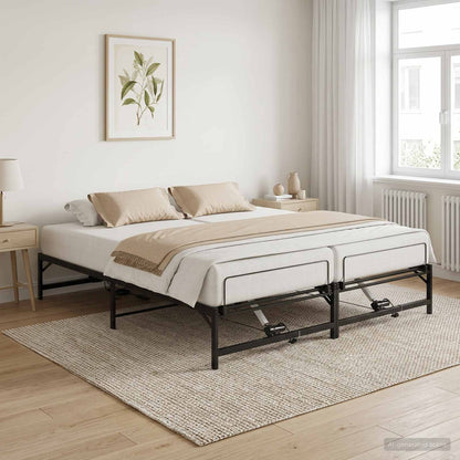 Telaio Letto Elettrico Regolabile Nero 160 x 200 cm Acciaio | homemem39