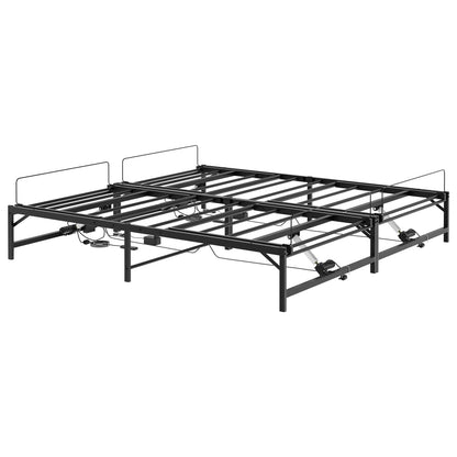 Telaio Letto Elettrico Regolabile Nero 180 x 200 cm Acciaio | homemem39