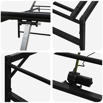 Telaio Letto Elettrico Regolabile Nero 90 x 213 cm Acciaio