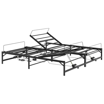 Telaio Letto Elettrico Regolabile Nero 90 x 213 cm Acciaio | homemem39