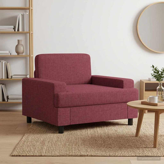 Poltrona Rosso Vino Tessuto