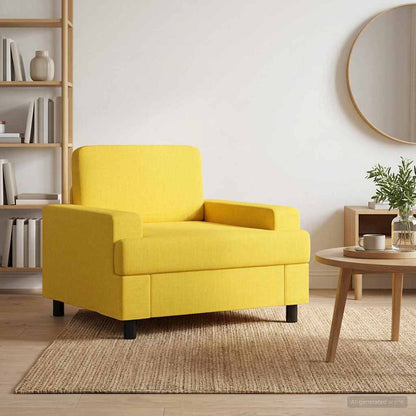 Poltrona Giallo Chiaro Tessuto