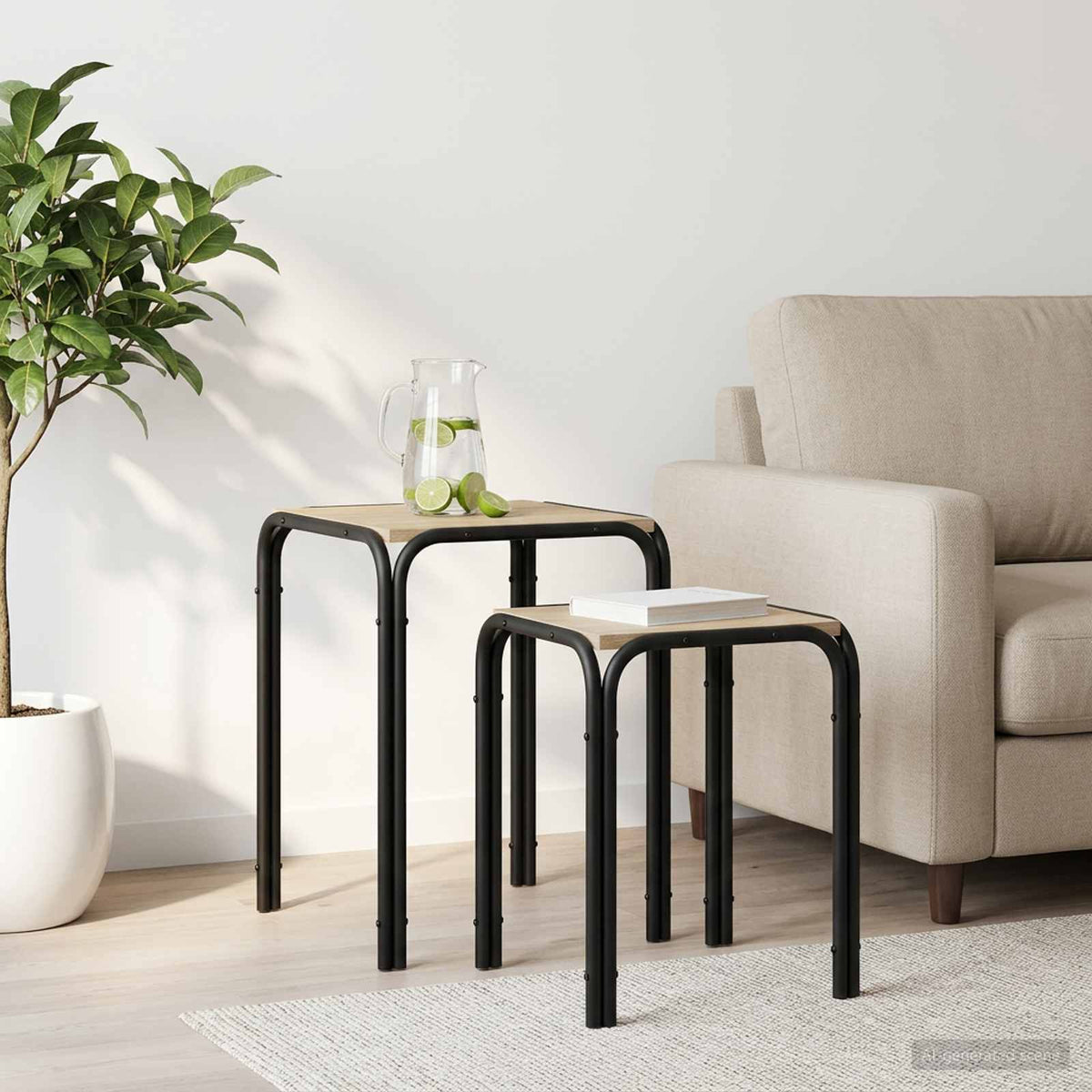 Tavolo laterale Rovere Sonoma 41 x 40 x 50 cm | homemem39