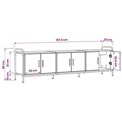 Mobile TV 146 x 33 x 50 cm Rovere Sonoma Legno ingegnerizzato | homemem39