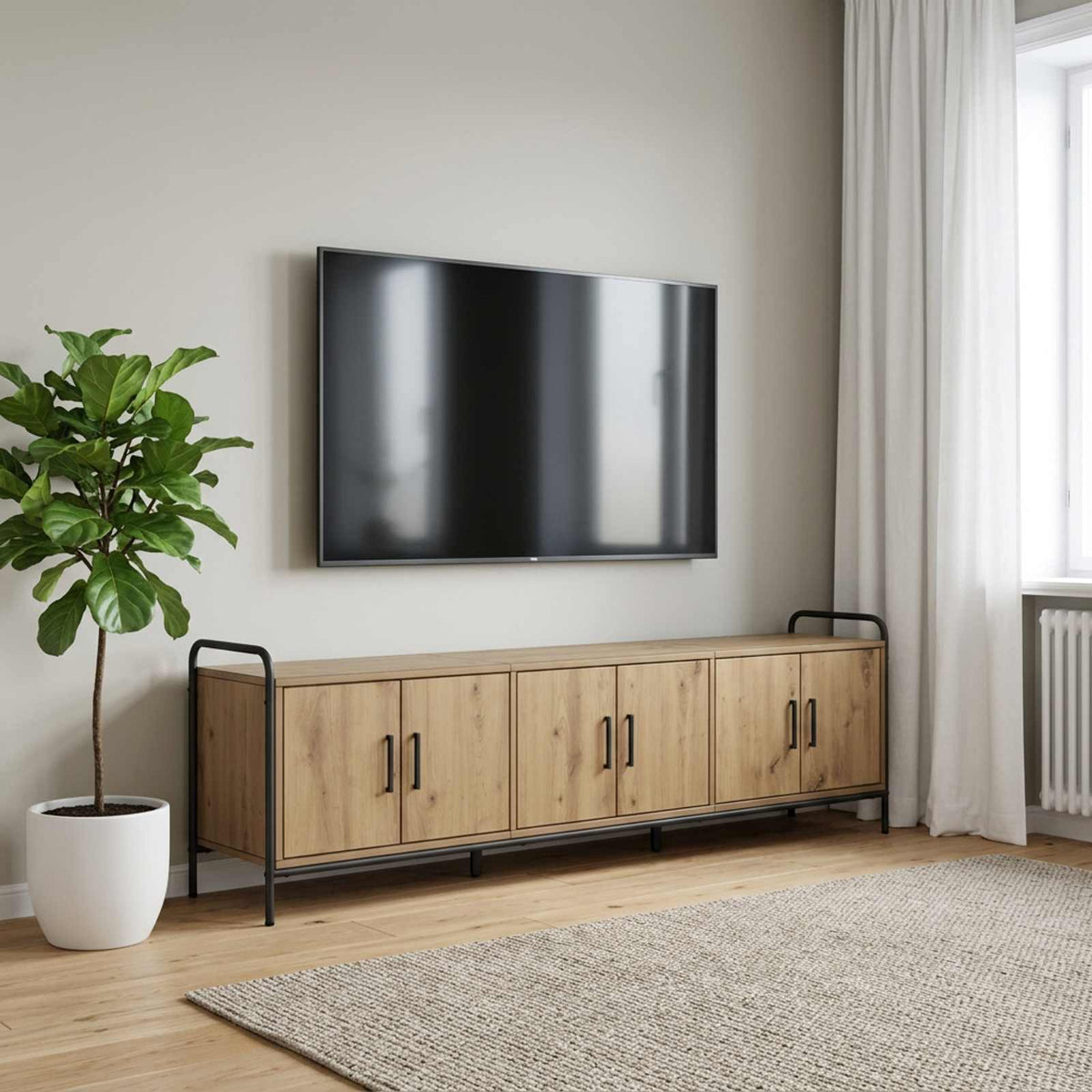 Mobile TV 146 x 33 x 50 cm Rovere Artigianale