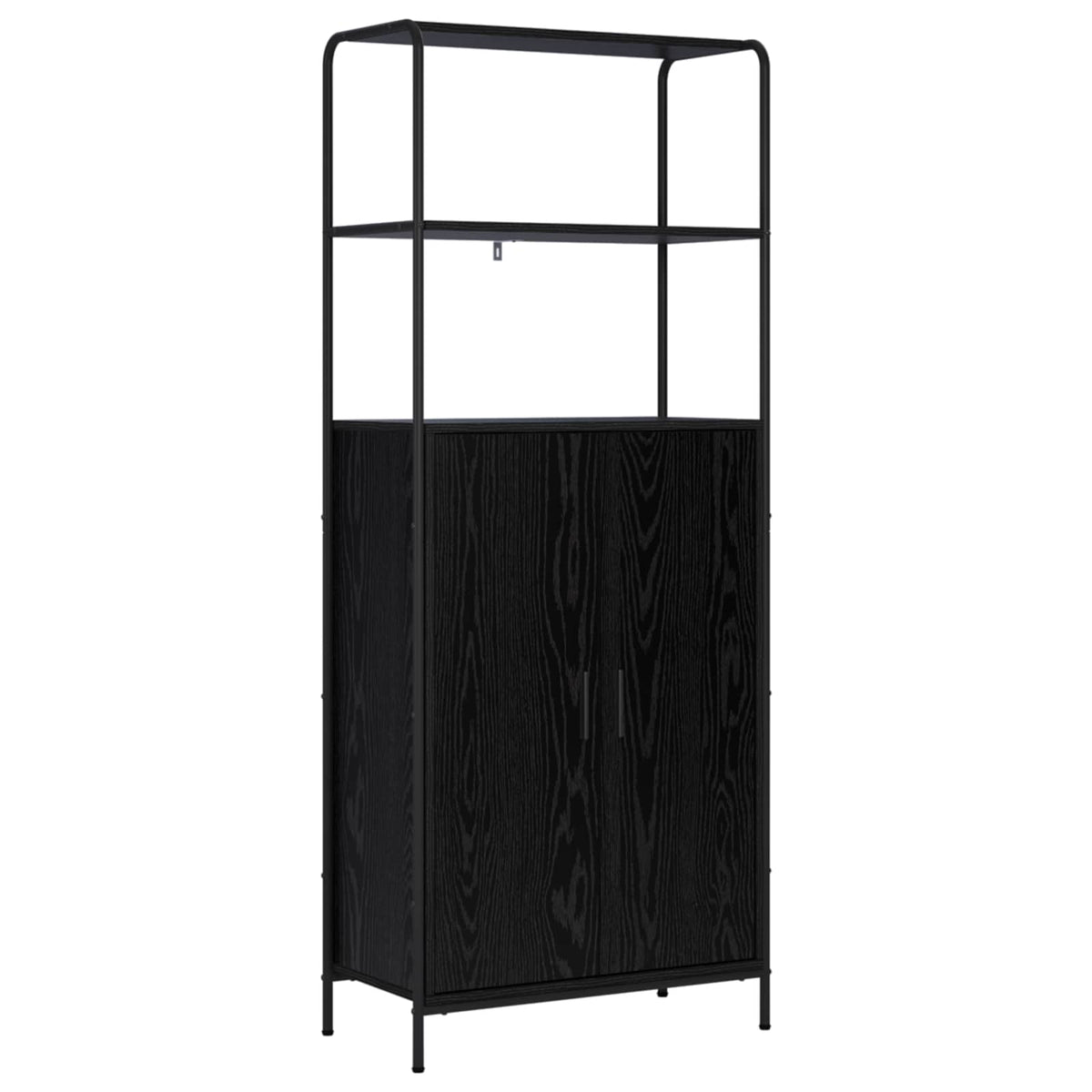 Credenza Rovere Nero 40 x 33 x 161 cm Legno ingegnerizzato