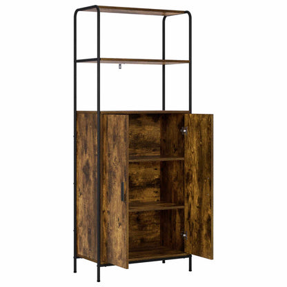 Credenza Rovere Fumo 40 x 33 x 161 cm Legno ingegnerizzato