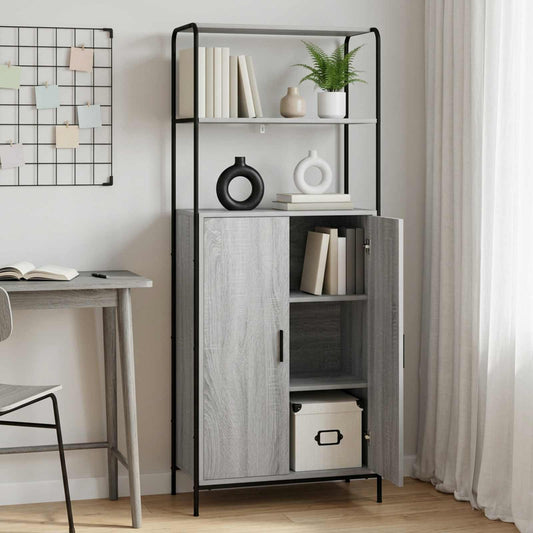 Credenza Sonoma grigio 40 x 33 x 161 cm Legno ingegnerizzato