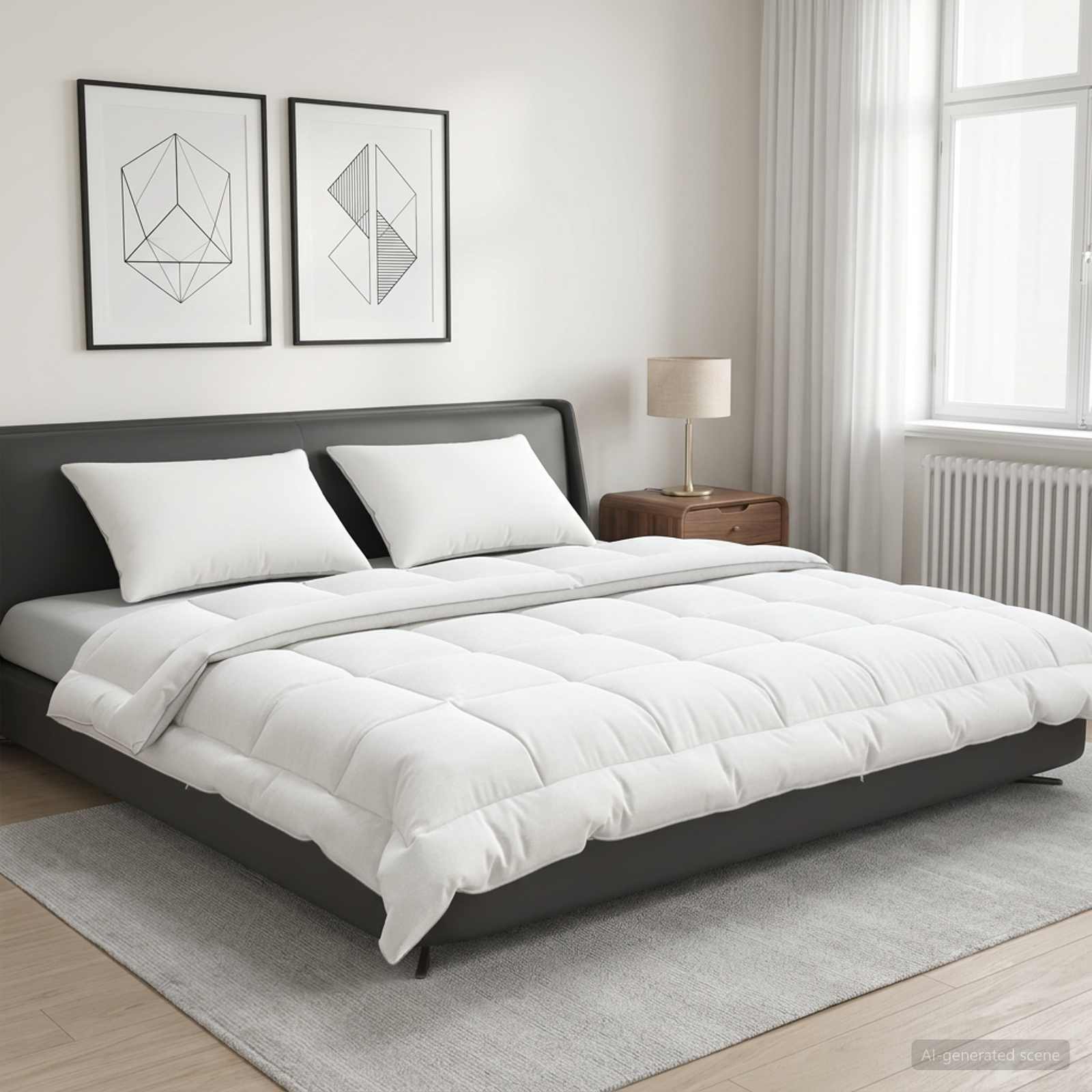 Piumone TRIER 220x240 cm 4 stagioni 220 GSM Bianco | homemem39