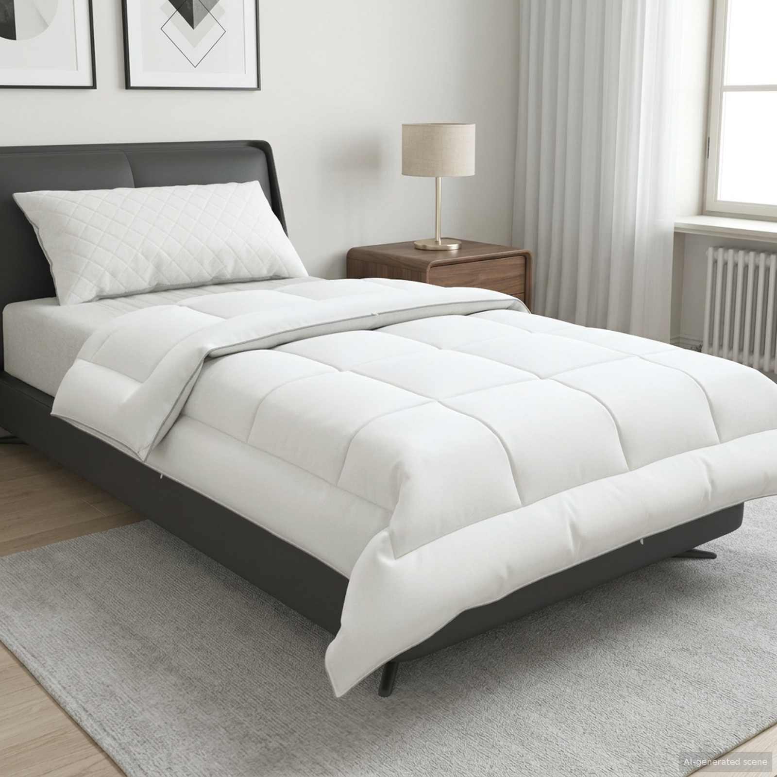 Piumone TRIER 140x200 cm 4 stagioni 350 GSM Bianco | homemem39