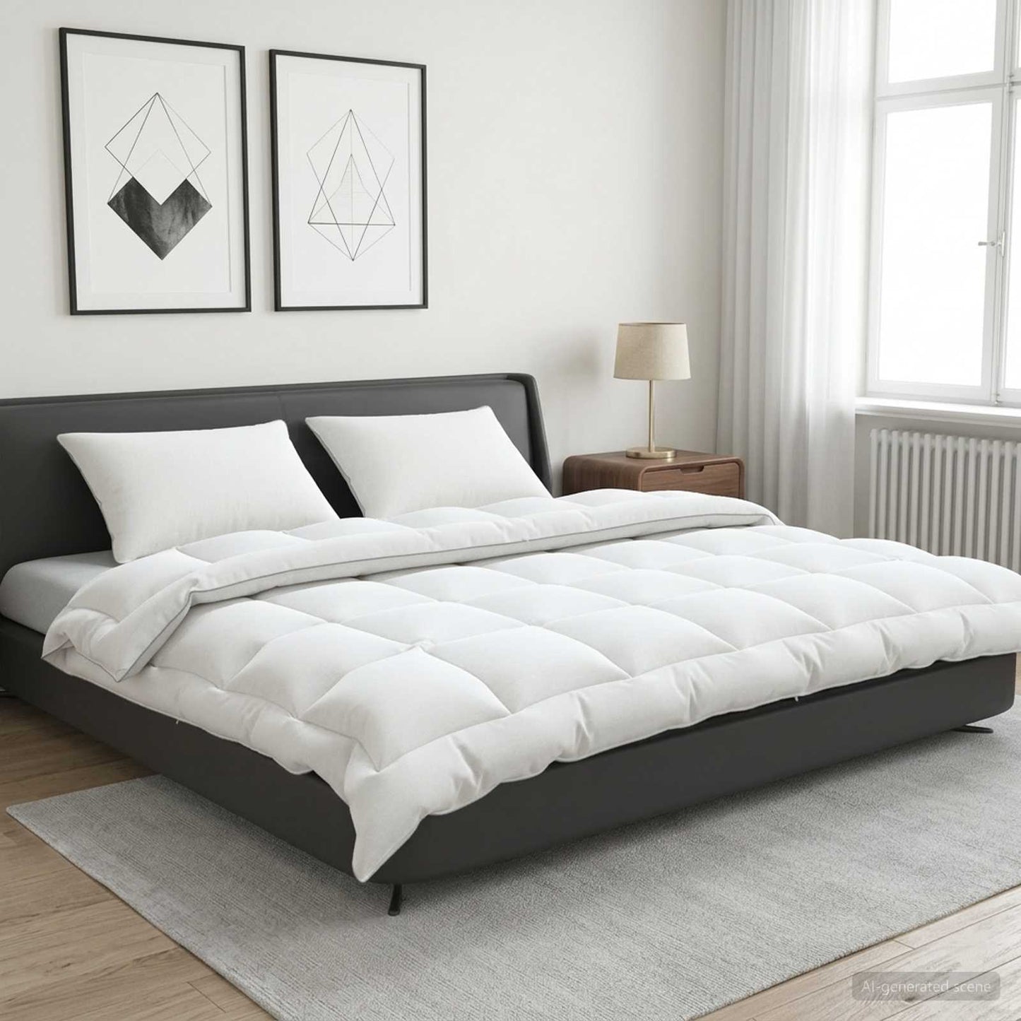 Piumone TRIER 200x200 cm 4 stagioni 350 GSM Bianco