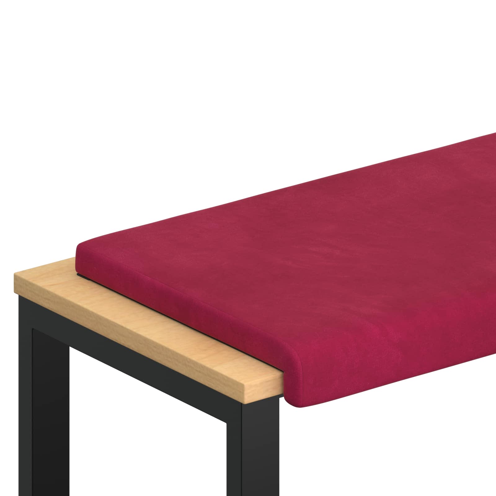 Cuscino per panchina Velluto (V) Rosso Vino Profondità 35 cm | homemem39