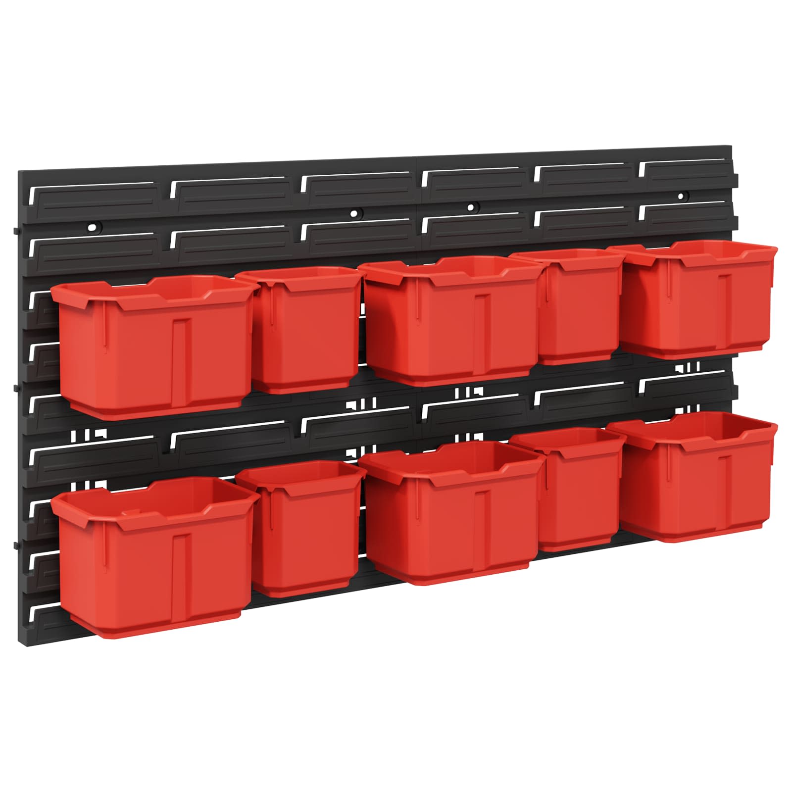Scaffale contenitore Nero e Rosso 77,5 x 2 x 39 cm PP | homemem39