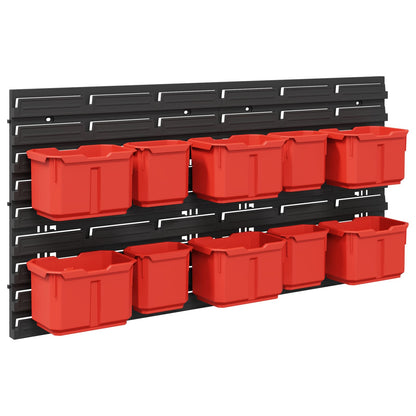 Scaffale contenitore Nero e Rosso 77,5 x 2 x 39 cm PP | homemem39