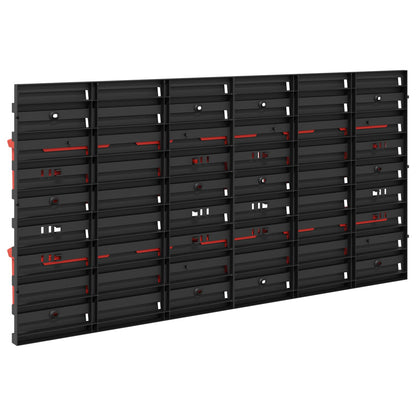 Scaffale contenitore Nero e Rosso 77,5 x 2 x 39 cm PP | homemem39