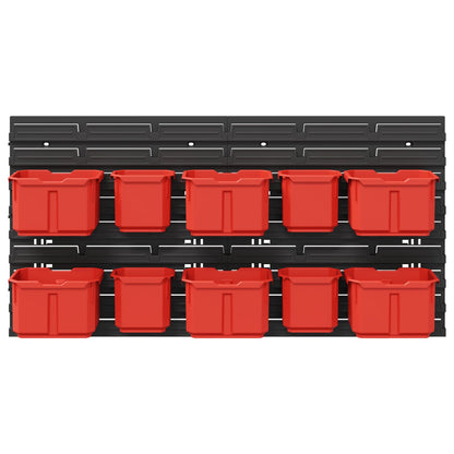 Scaffale contenitore Nero e Rosso 77,5 x 2 x 39 cm PP | homemem39