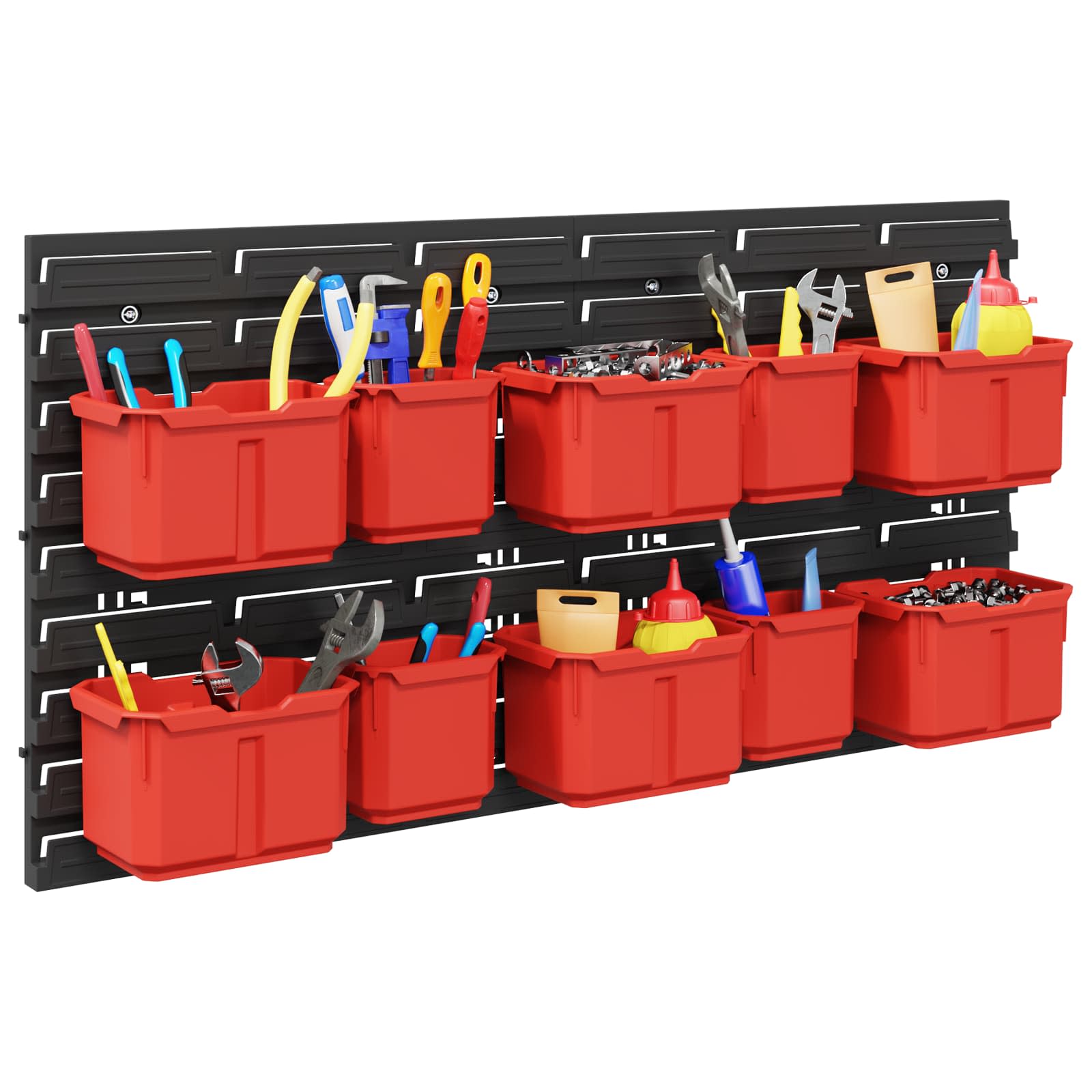Scaffale contenitore Nero e Rosso 77,5 x 2 x 39 cm PP | homemem39