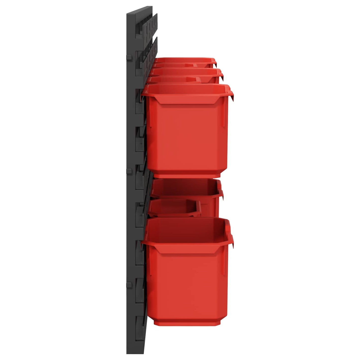 Scaffale contenitore Nero e Rosso 77,5 x 2 x 39 cm PP | homemem39