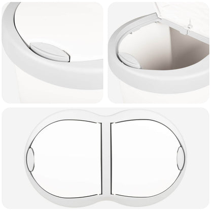 Cestino della Spazzatura Bianco 48 x 30 x 51 cm PP | homemem39