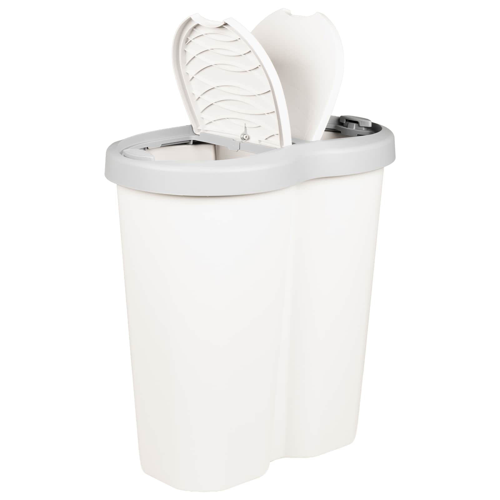 Cestino della Spazzatura Bianco 48 x 30 x 51 cm PP | homemem39