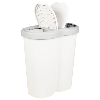 Cestino della Spazzatura Bianco 48 x 30 x 51 cm PP | homemem39