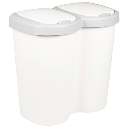 Cestino della Spazzatura Bianco 49,5 x 30 x 46,5 cm PP | homemem39