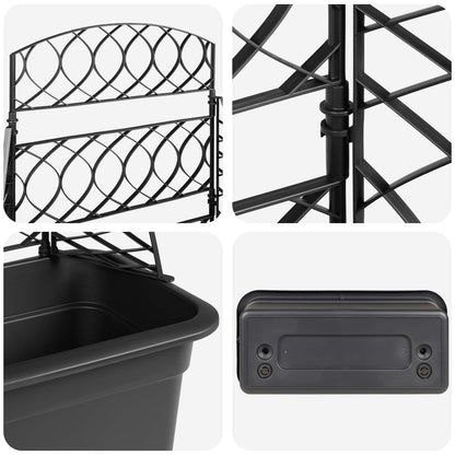 Grigliato per vasi Antracite 58 x 29 x 78 cm PP | homemem39