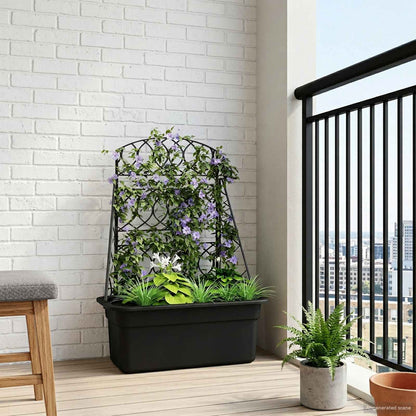 Grigliato per vasi Antracite 58 x 29 x 78 cm PP | homemem39
