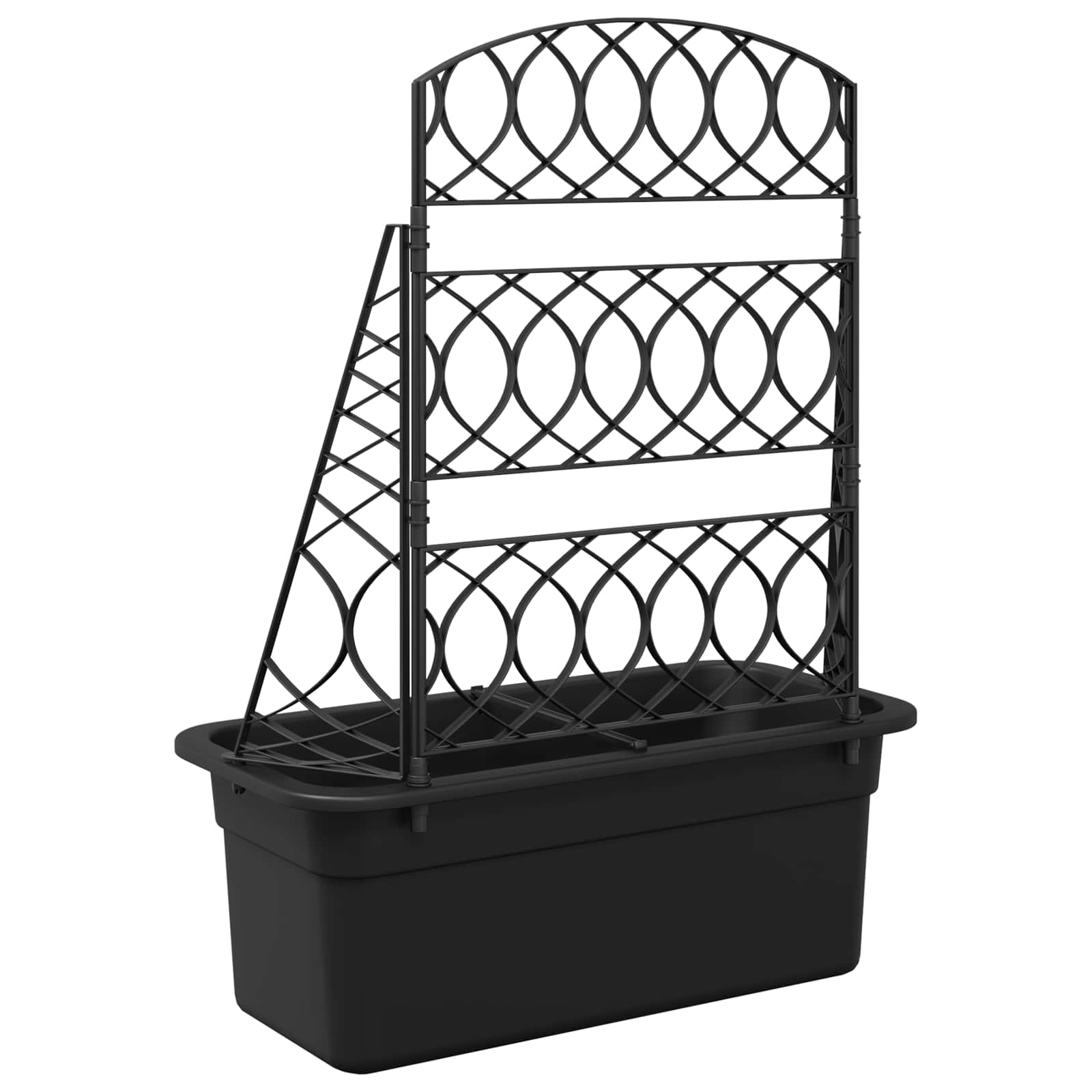 Grigliato per vasi Antracite 58 x 29 x 78 cm PP | homemem39