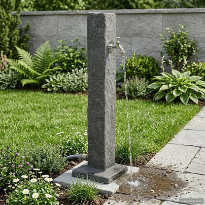 Tanker da giardino Antracite 26 x 26 x 98 cm PE | homemem39