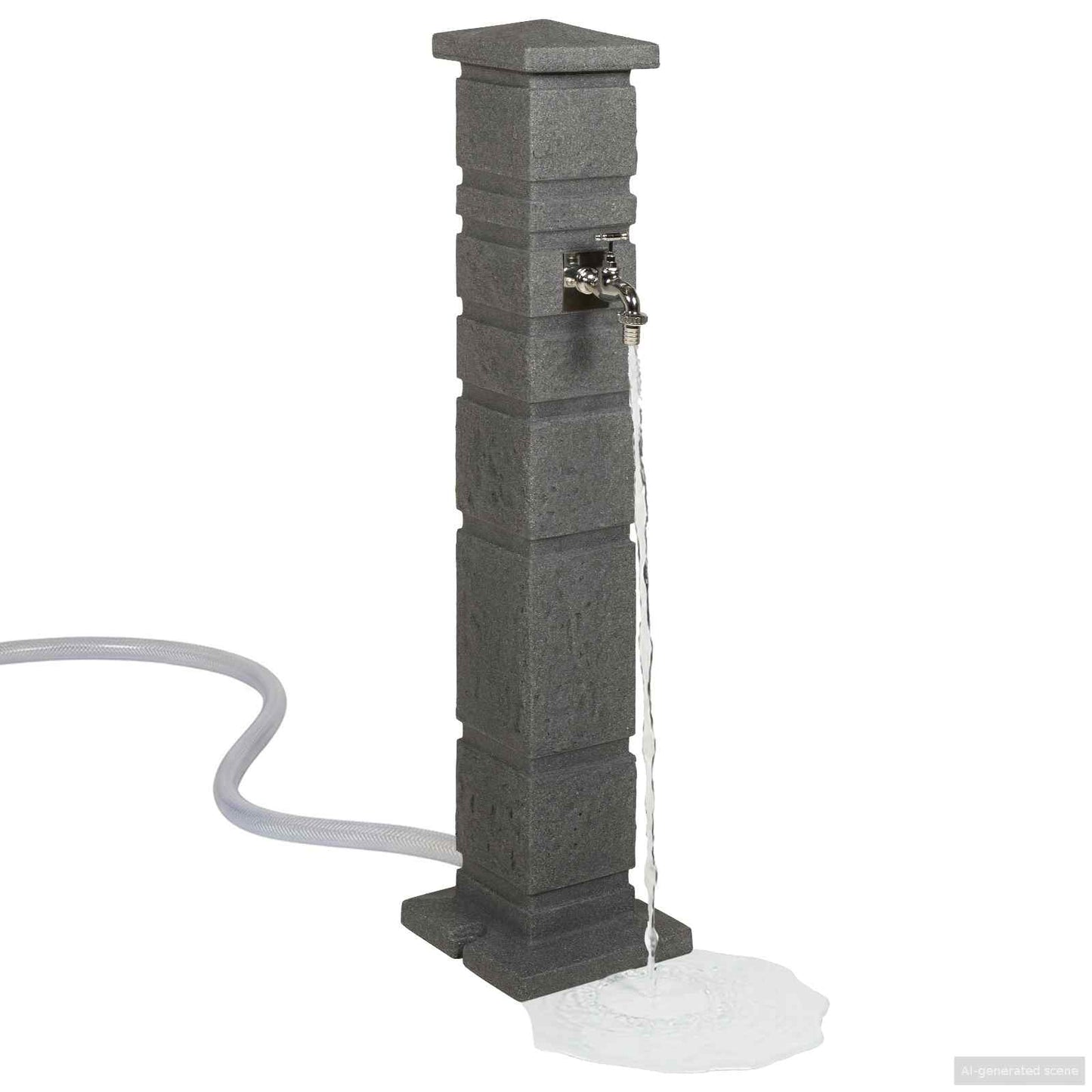 Tanker da giardino Antracite 26 x 26 x 101 cm PE | homemem39