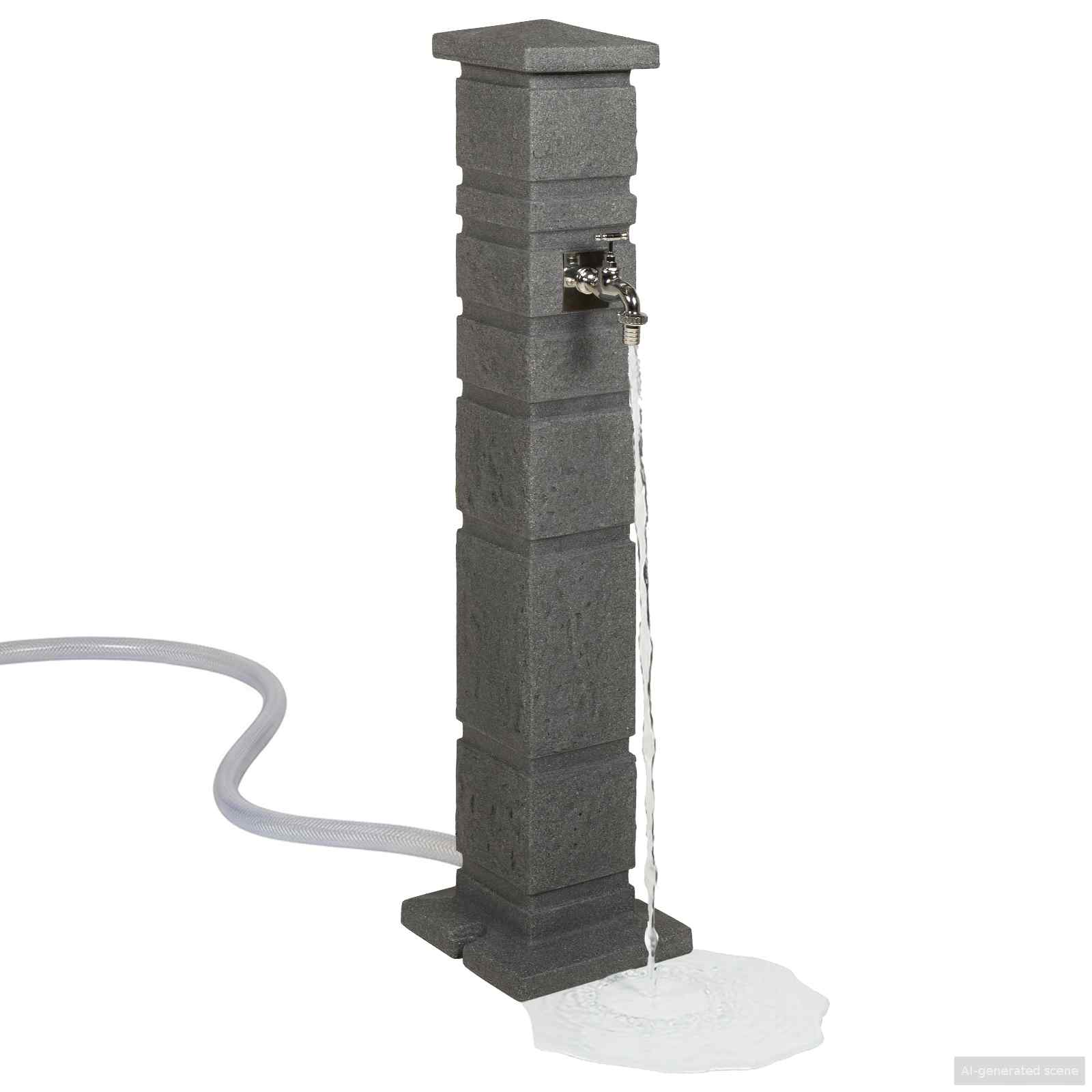 Tanker da giardino Antracite 26 x 26 x 101 cm PE | homemem39