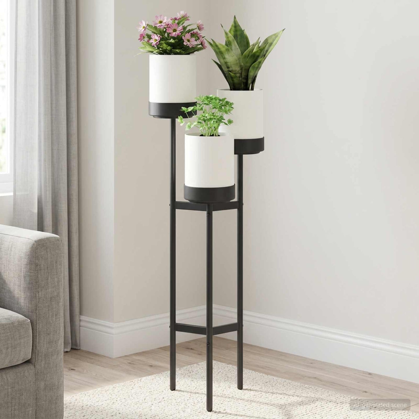 Supporto per Fiori Bianco 42 x 39,5 x 125 cm | homemem39