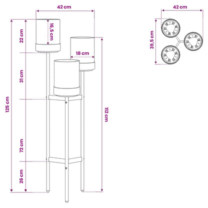 Supporto per Fiori Bianco 42 x 39,5 x 125 cm | homemem39