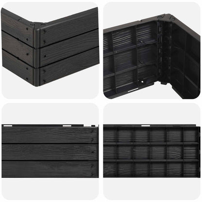 Letto Rialzato Nero 75,5 x 75,5 x 25 cm PP | homemem39