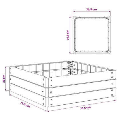 Letto Rialzato Nero 75,5 x 75,5 x 25 cm PP | homemem39