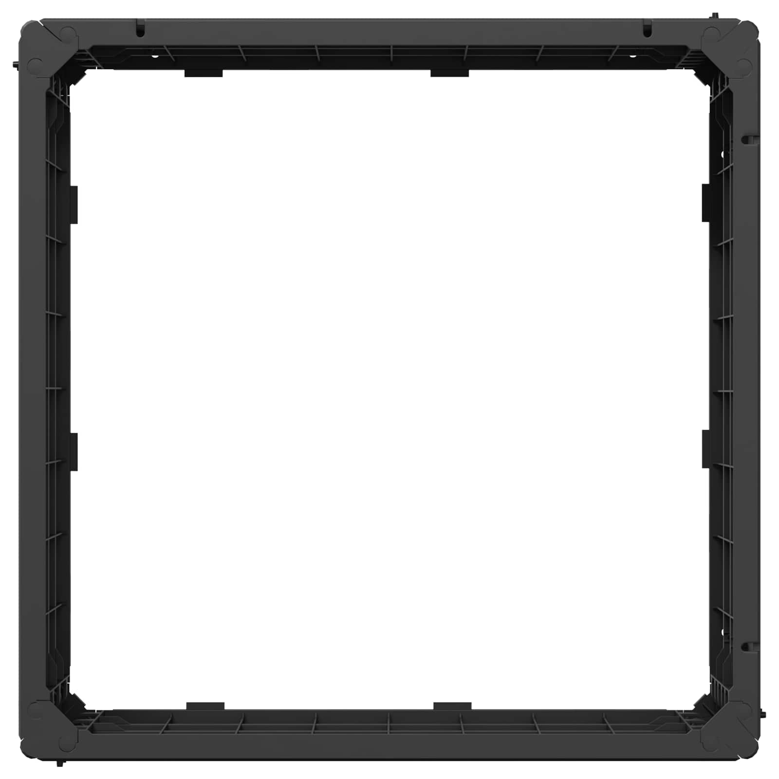 Letto Rialzato Nero 75,5 x 75,5 x 25 cm PP | homemem39