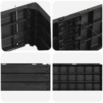 Letto Rialzato Nero 151 x 75,5 x 25 cm PP | homemem39