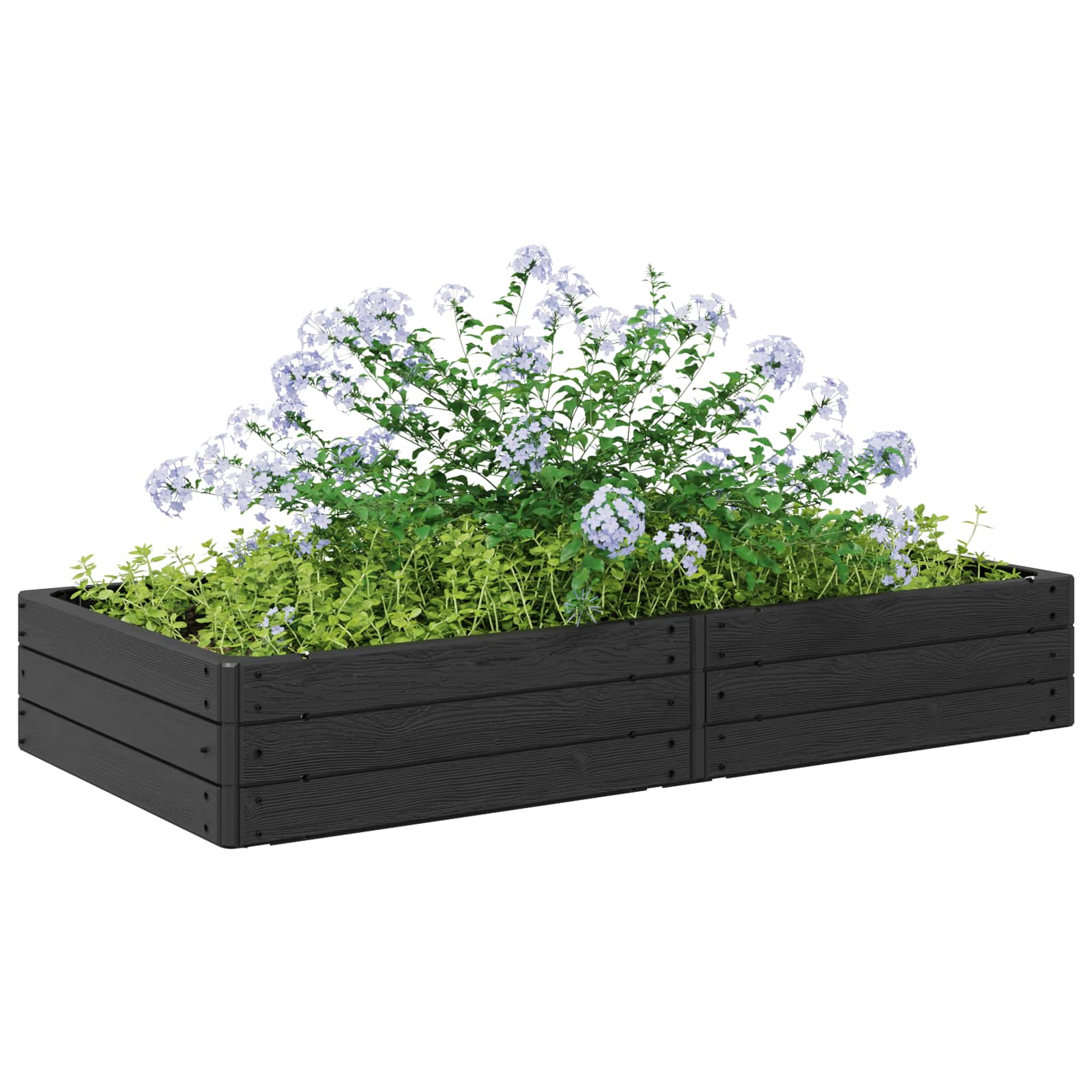 Letto Rialzato Nero 151 x 75,5 x 25 cm PP | homemem39