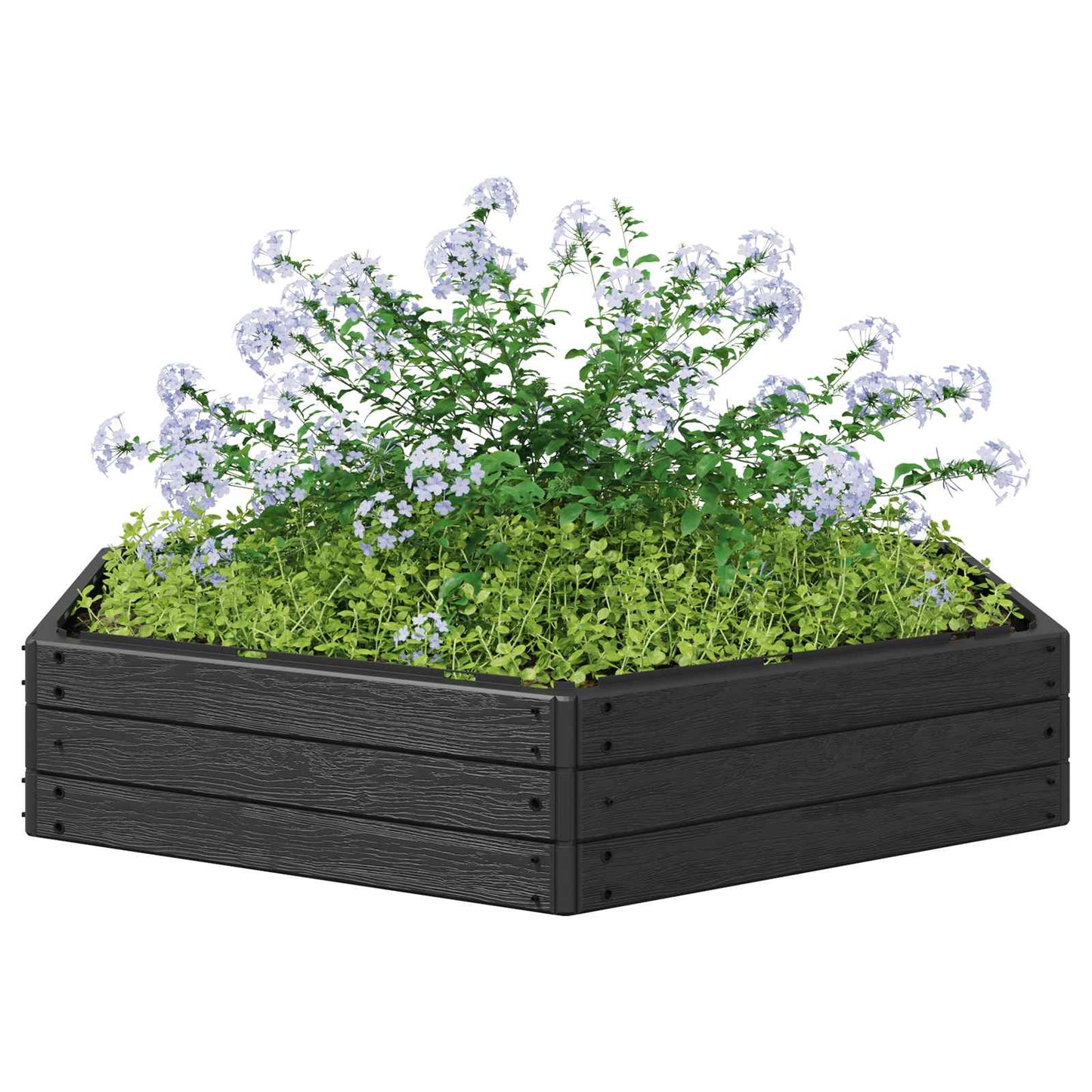 Letto Rialzato Nero 148 x 129 x 25 cm PP | homemem39