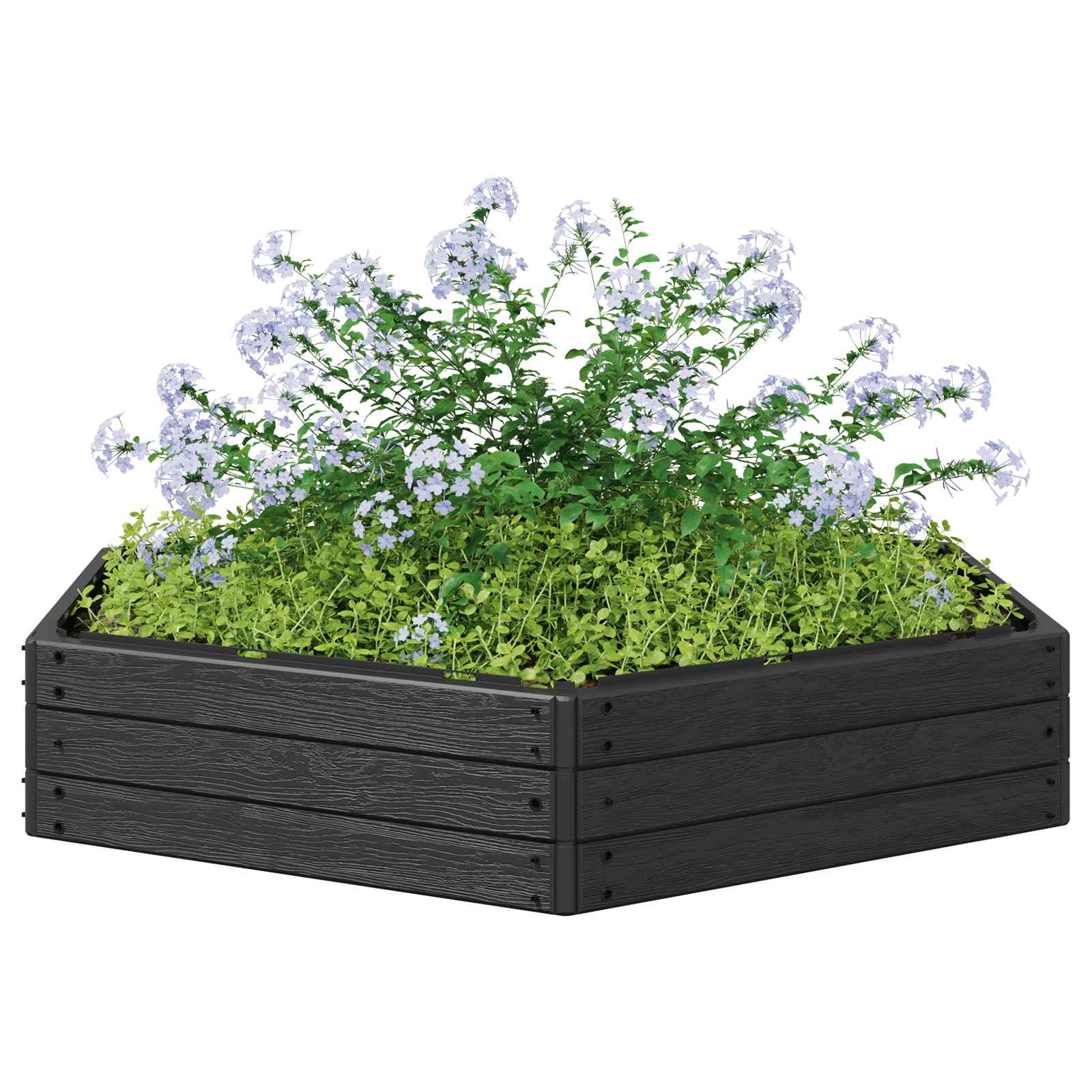 Letto Rialzato Nero 148 x 129 x 25 cm PP | homemem39